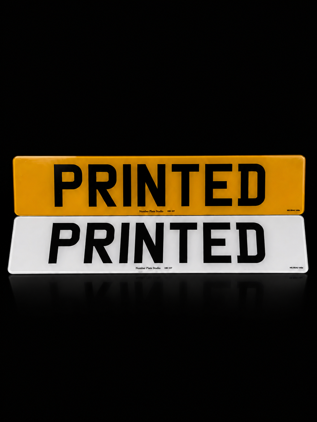 2D Number Plates — Standard Car