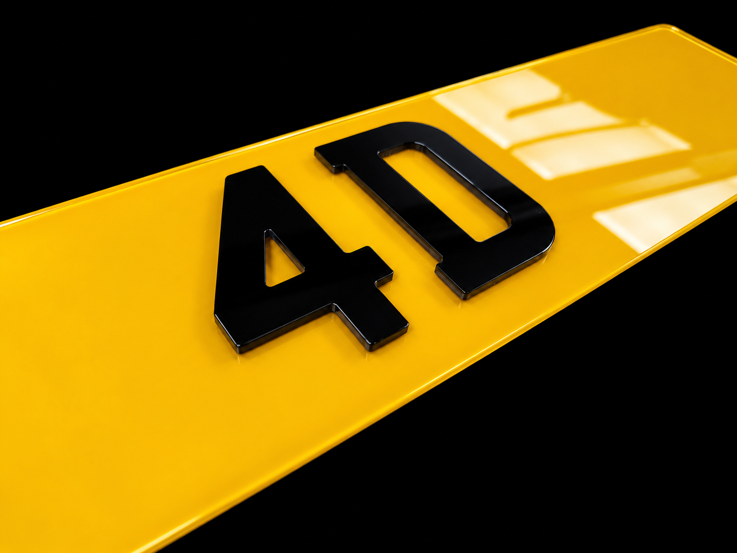 4D Number Plates — Standard Car